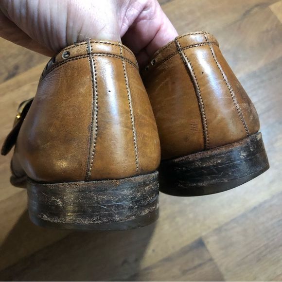vintage nettleton dress shoes brown size 10 b/d loafers cox shank.